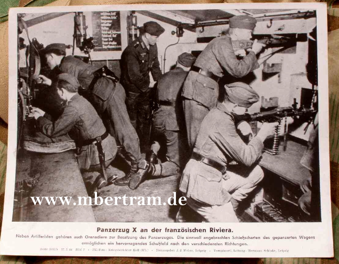 Panzerzug X französiche Riviera, MG 34 Schützen, 1944