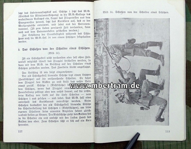 Beschreibung, Handhabung und Bedienung des M.G. 34 Teil 1 1939, 113 S.