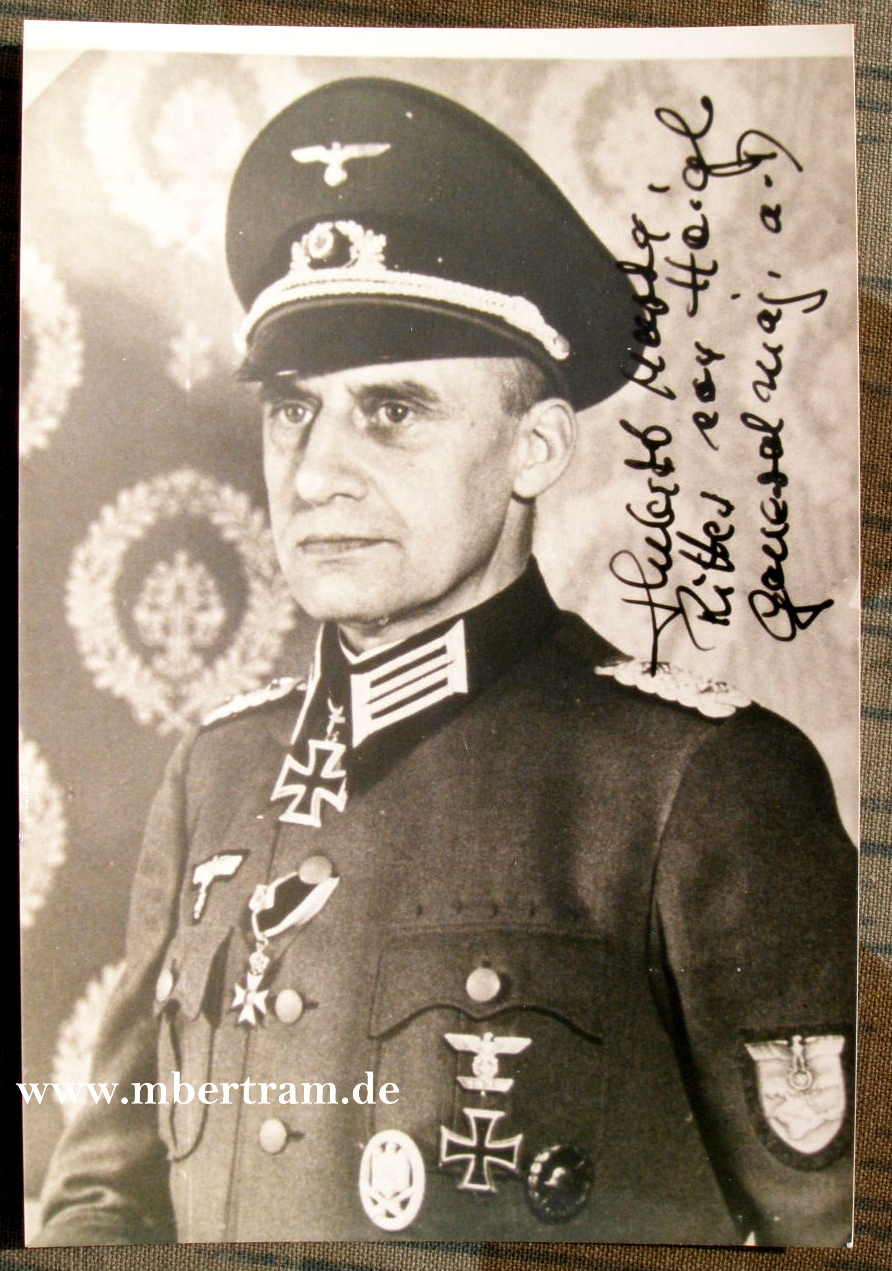 Replik Signatur Hubertus-Maria Ritter von Heigl, Gen. Maj.