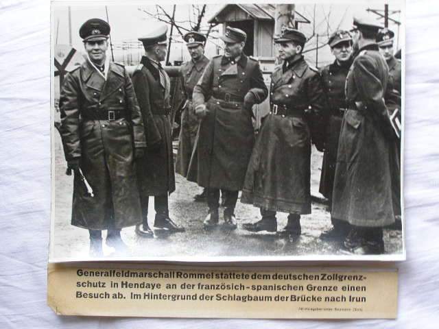 Gen. Feldm. Rommel, Besuch d. dt. Zolls, Franz./Span. Grenze