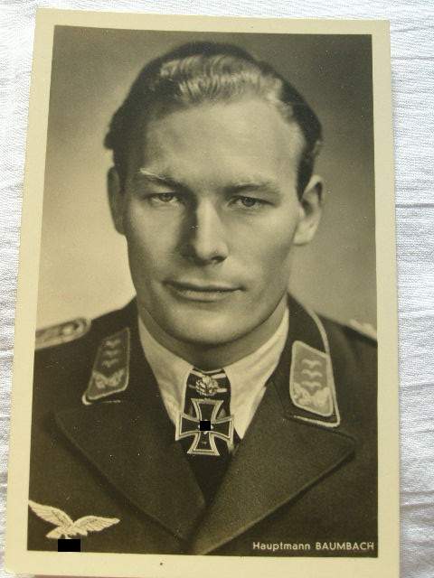 Major Werner Baumbach, Hoffmann-Postkarte, ungelaufen