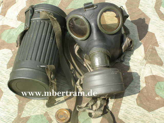 Panzertruppe, GASMASKE, MITTELHOHE DOSE, Hst.1936,bts