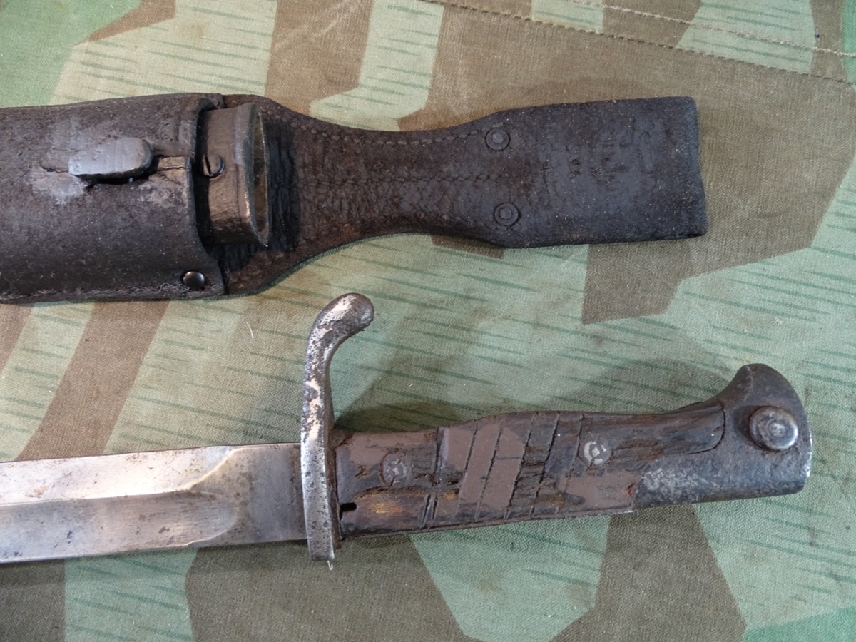 Seitengewehr 98/05 deutsches Kaiserreich mit Koppelschuh, Doppelhersteller Zwilling u. Frister Seitengewehr 98/05 deutsches Kaiserreich mit Koppelschuh, Doppelhersteller Zwilling u. Frister