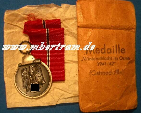 Ostmedaille, Verleihungstüte: "27 Hauptmünzamt Berlin"