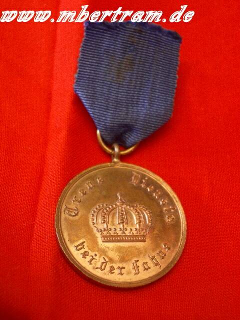 Preussische Militär DA für XII Jahre. Bronzefarben, Band