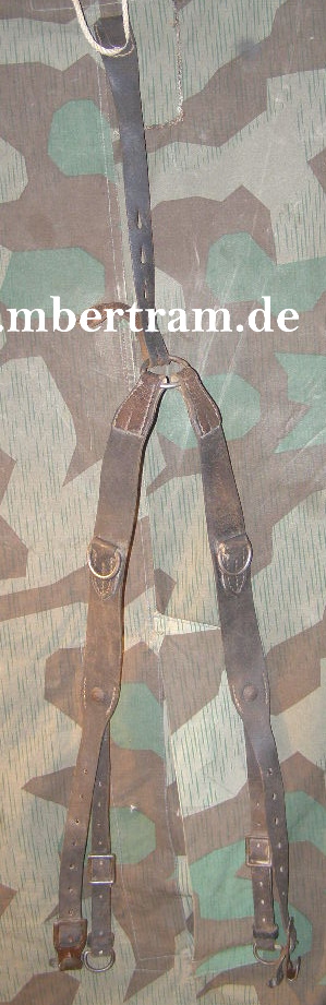 WH Y-Riemen, Koppeltragegestell, schwarzes Leder