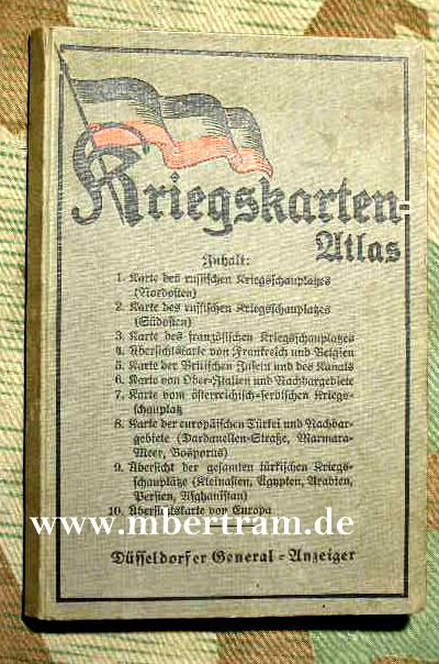 Kriegskartenatlas 1917, Russ., Frankr., GB, Balkan, Europa...