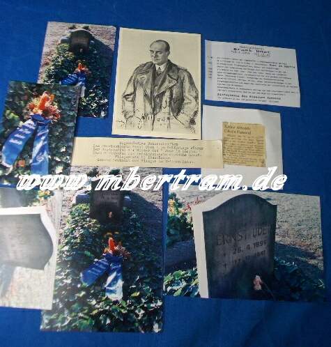 Originalsignatur Ernst Udet, Chef d. techn. Amtes d. W. RK Tr.