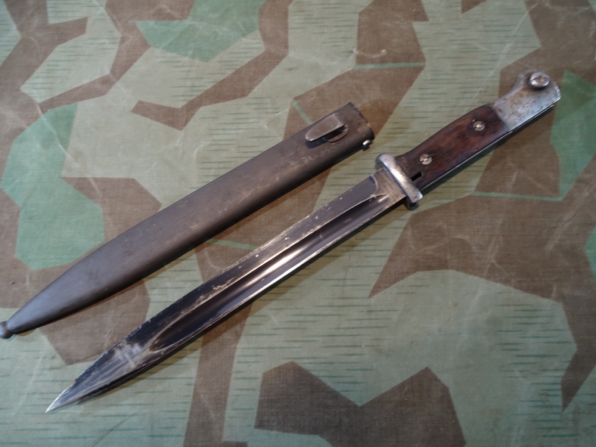 Wehrmachts K 98 Seitengewehr SG 84/98 mit Holz Griffschalen, W.K.C - Weyersberg Kirschbaum, SG