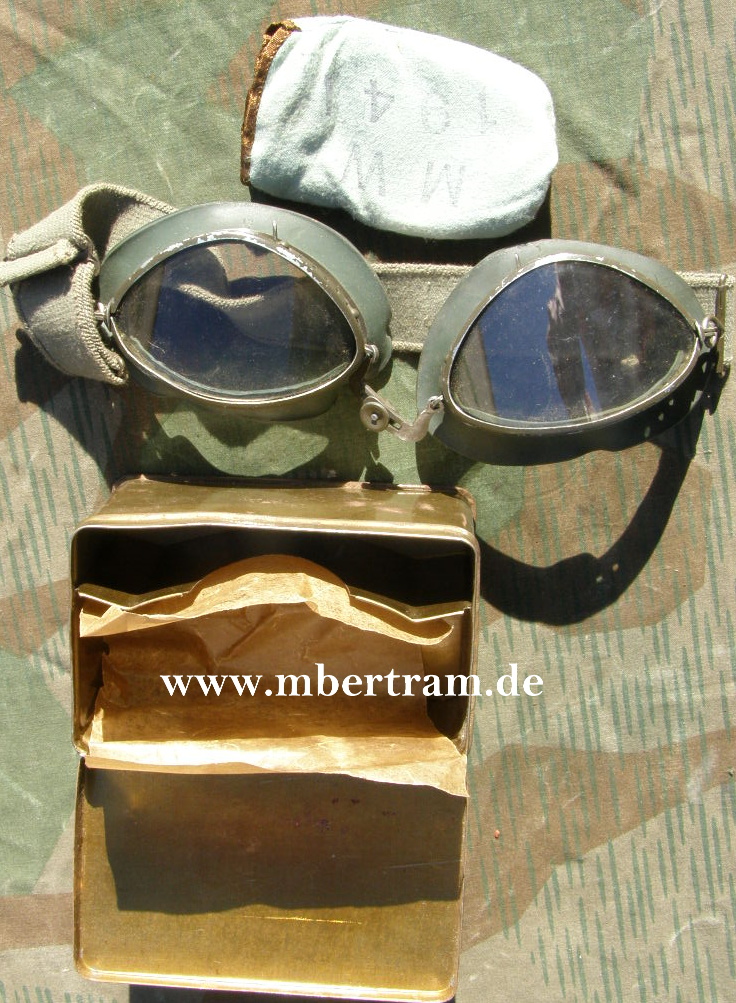 Schutzbrille f. Krad, Fahrzeugbesatzung, Dose, Ersatzgläser