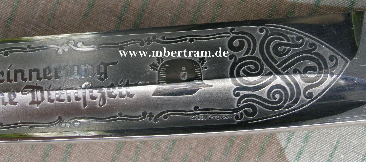 10050-9 Luftwaffen Extra Seitengewehr KS 98, Ätzung, Hst.: R. Klaas