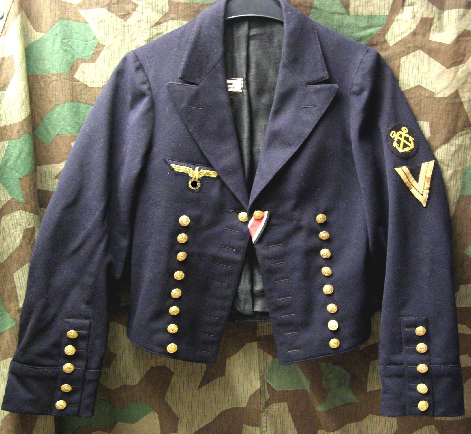 Kriegsmarine Paradejacke Obergefreiter, Steuermannslaufbahn,1936