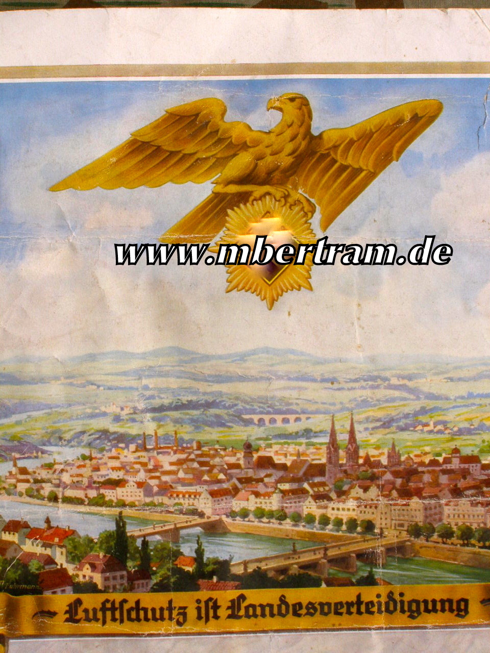Ehrenurkunde für den Luftschutzführer Karl F., 1942