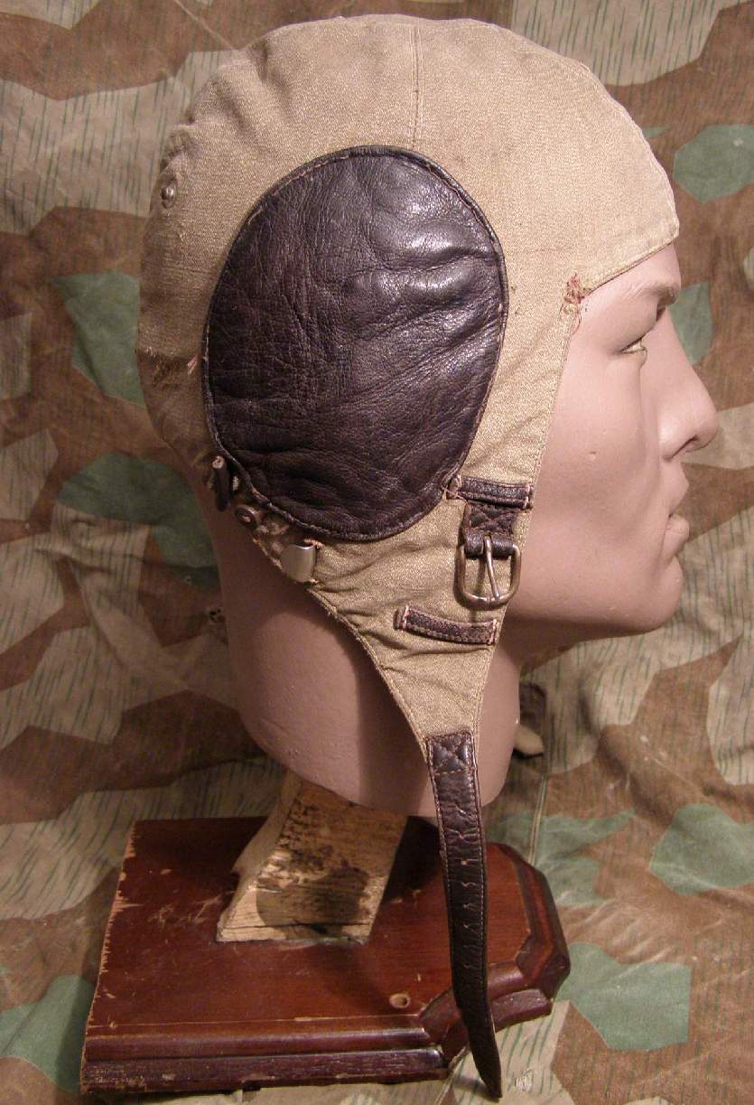 Beige Luftwaffe Sommer Fliegerkopfhaube, Striegel &amp; Wagner