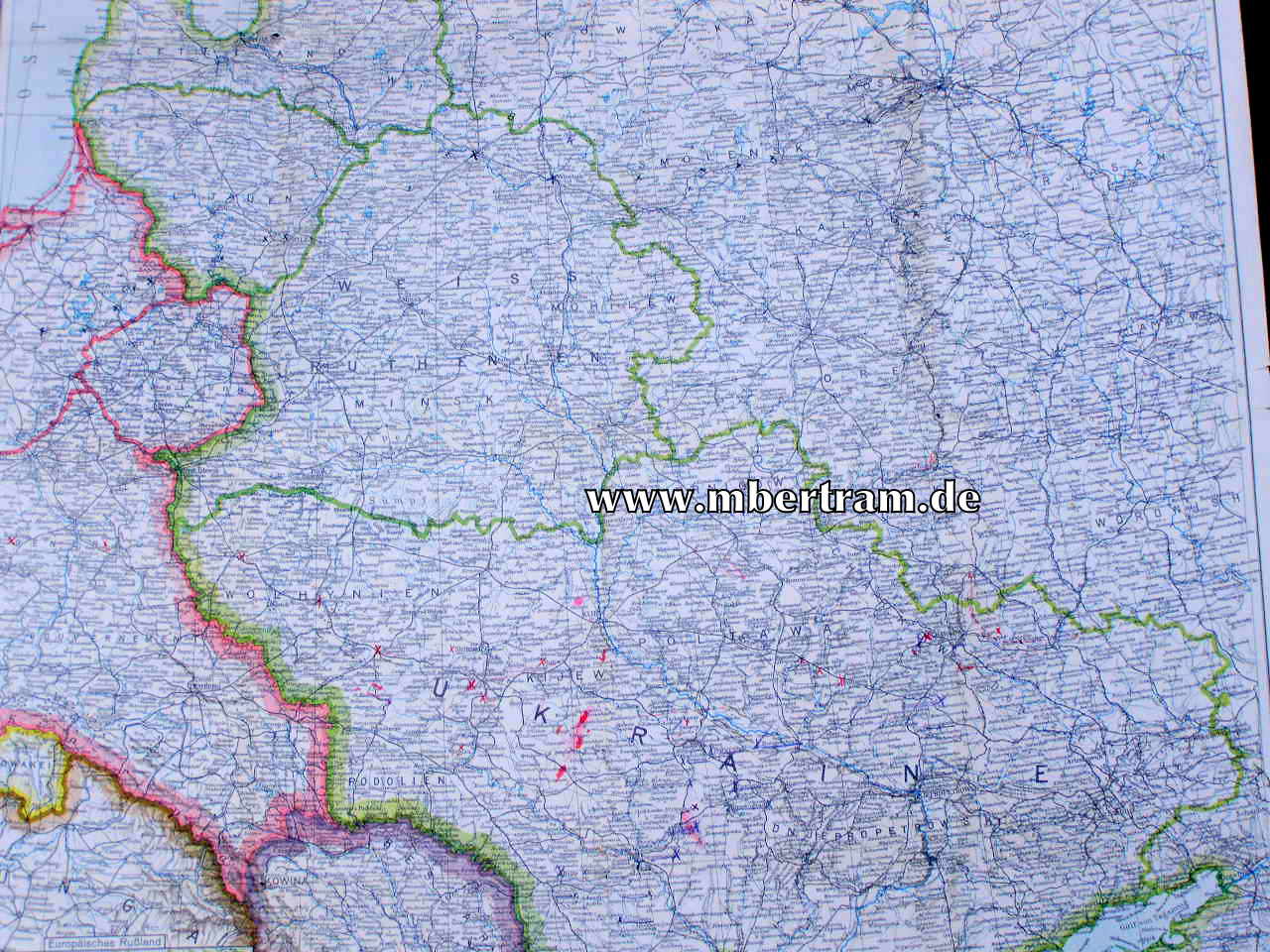 Landkarte West Russland 1942, Feldzüge 1941-44 | 12099